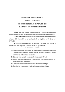 RESOLUCION ADOPTADA POR EL  TRIBUNAL DE CUENTAS