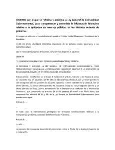 DECRETO por el que se reforma y adiciona la Ley General de