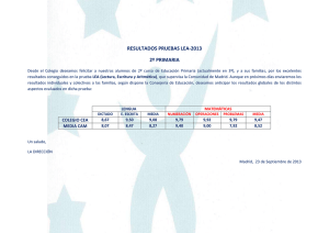 resultados pruebas lea-2013 2º primaria