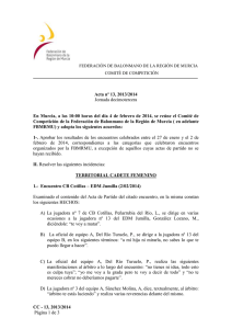 Comité Competición Acta Nº 13 - Federación de Balonmano de la