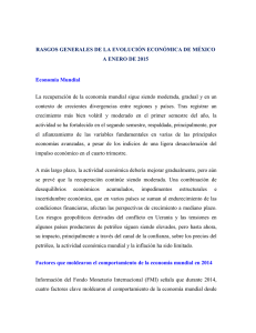 Rasgos Generales de la evolución Económica de México a enero