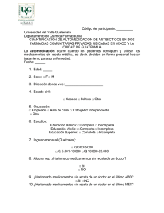 Código del participante. ______ Universidad del Valle Guatemala