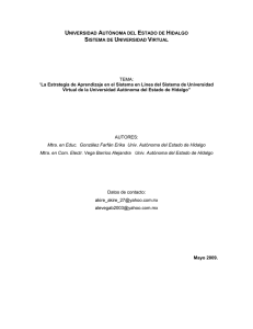 Universidad Autónoma del Estado de Hidalgo Sistema de