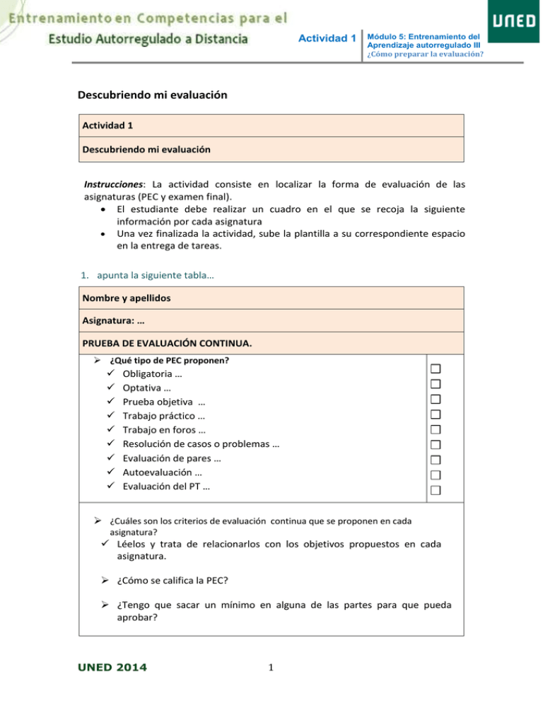 Descubriendo Mi Evaluación - Innova