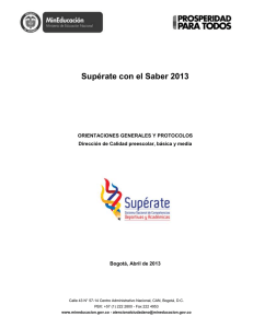 orientaciones superate con el saber 2013