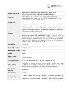 Regulaciones en Telecomunicaciones en Áreas  Móvil, Banda  Ancha,