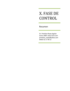 X. FASE DE CONTROL - Contacto: 55-52-17-49-12