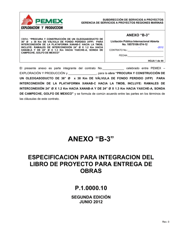 Anexo B-3 - PEMEX Exploración Y Producción PEP