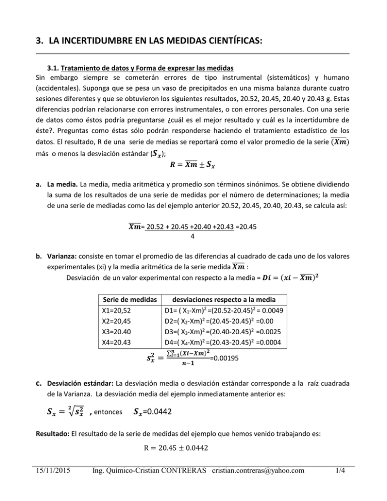 3.tema- LA INCERTIDUMBRE EN LAS MEDIDAS CIENTÍFICAS