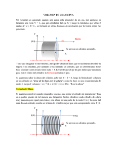 VOLUMEN DE UNA CURVA Un volumen es generado cuando una