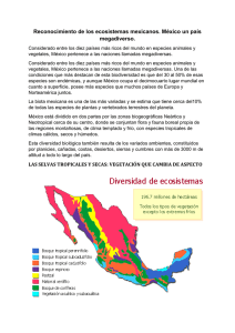Reconocimiento de los ecosistemas mexicanos