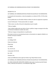 ley general de coordinacion del estado y sus municipios