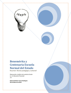 Benemérita y Centenaria Escuela Normal del Estado Resumen: Revista pedagógica, Carbonell