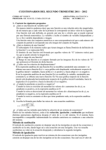 CUESTIONARIOS DEL SEGUNDO TRIMESTRE 2011 – 2012