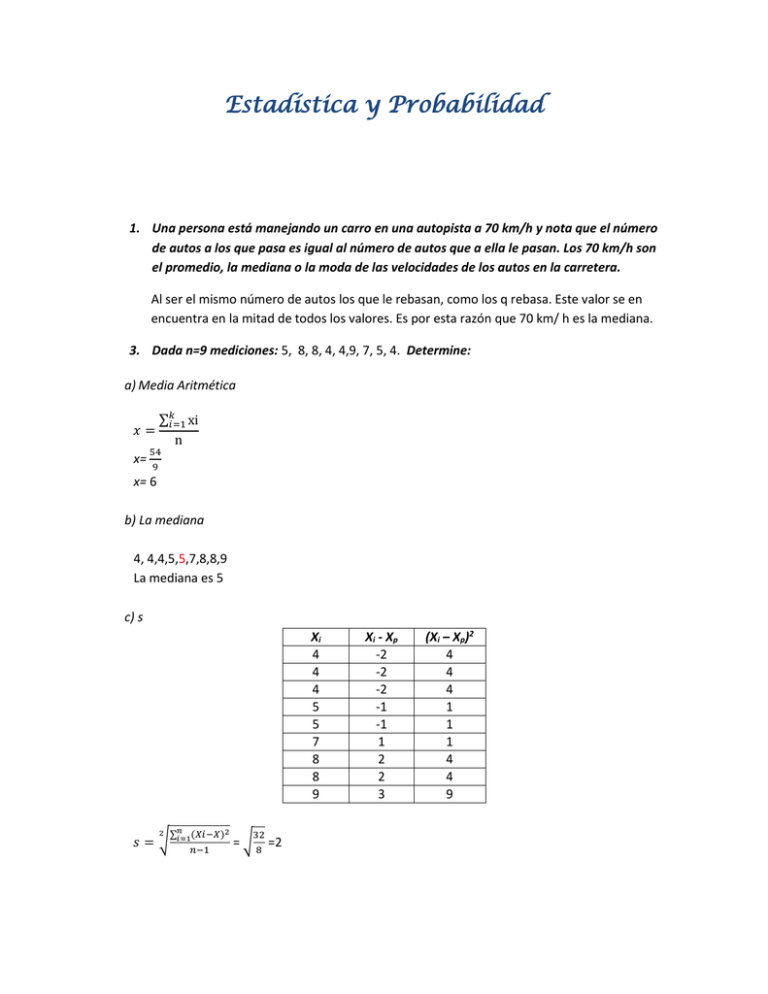 Estadística Y Probabilidad