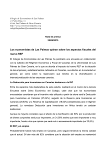 Nota de prensa - Colegio de Economistas de Las Palmas