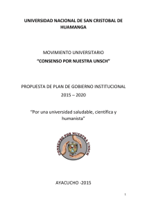 consenso por nuestra unsch - Universidad Nacional De San