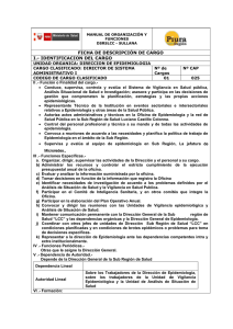 FICHA DE DESCRIPCIÓN DE CARGO I.- IDENTIFICACION DEL CARGO