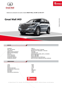 GREAT WALL H3 5MT 2.0 4X4 CITY