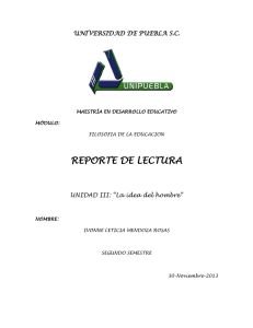 REPORTE DE LECTURA  UNIVERSIDAD DE PUEBLA S.C.