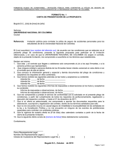 Formatos 1 al 5 - Universidad Nacional de Colombia
