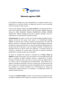 Memoria ageinco 2009