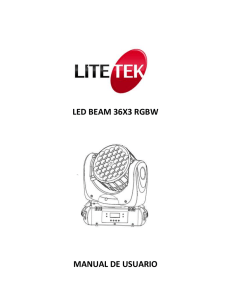 LED BEAM 36X3 RGBW MANUAL DE USUARIO