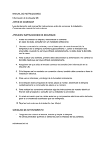 MANUAL DE INSTRUCCIONES Información de la etiqueta CE