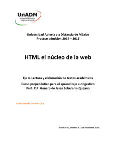 HTML el núcleo de la web