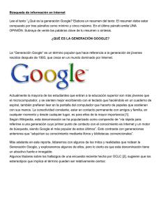 Qué es la generación Google