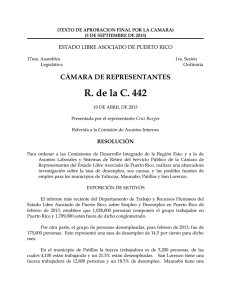 R. de la C. 442 CÁMARA DE REPRESENTANTES