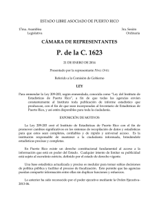 P. de la C. 1623 CÁMARA DE REPRESENTANTES