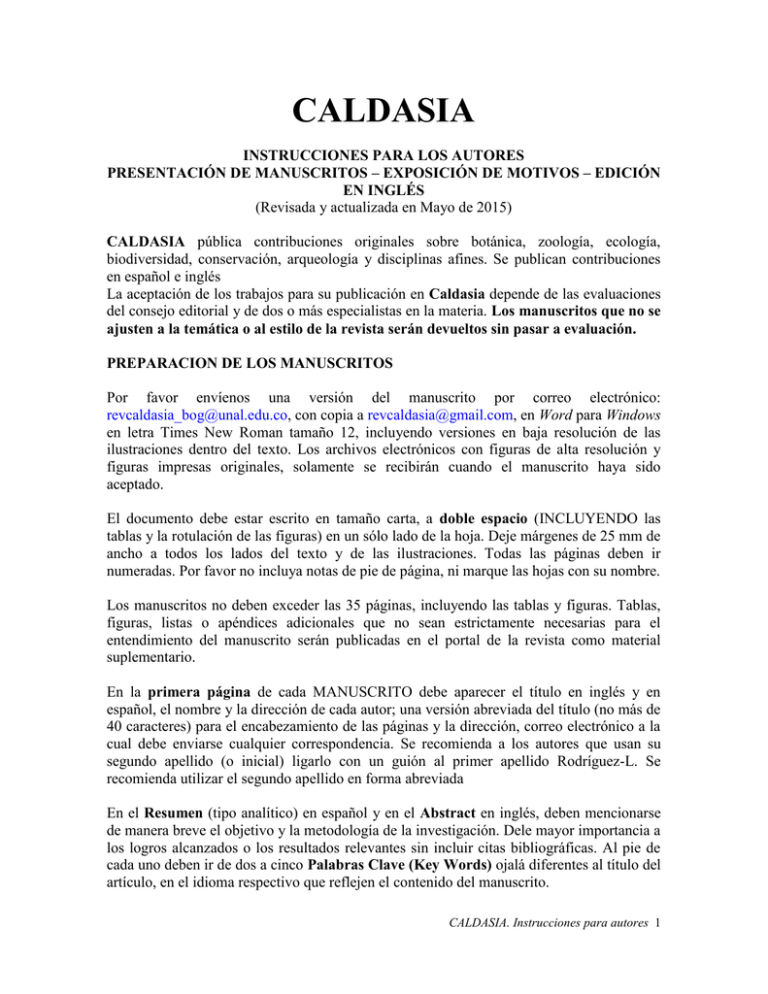 Instrucciones caldas 
