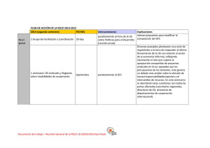 Plan de acción de la RSCD 2014-2015