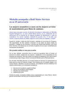 Michelin acompaña a Rodi Motor Services en su 25 aniversario Los
