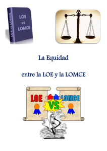 La equidad LOE - LOMCE