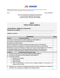 INABIE-CCC-LPN-2015-05 Nombre de la Licitación