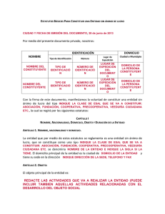 Modelo de constitución - Cámara de Comercio de Bogotá