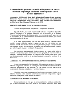 Intervención de Diputado José María Villalta, en el