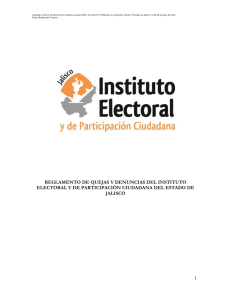 reglamento de quejas y denuncias del instituto federal electoral