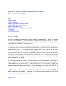 UA Pol&iacute;tica de Reservaciones y Boletaje