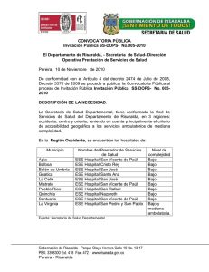 CONVOCATORIA PÚBLICA Invitación Pública SS-DOPS-  No.005-2010