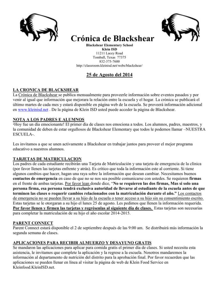 Crónica de Blackshear 25 de Agosto del 2014