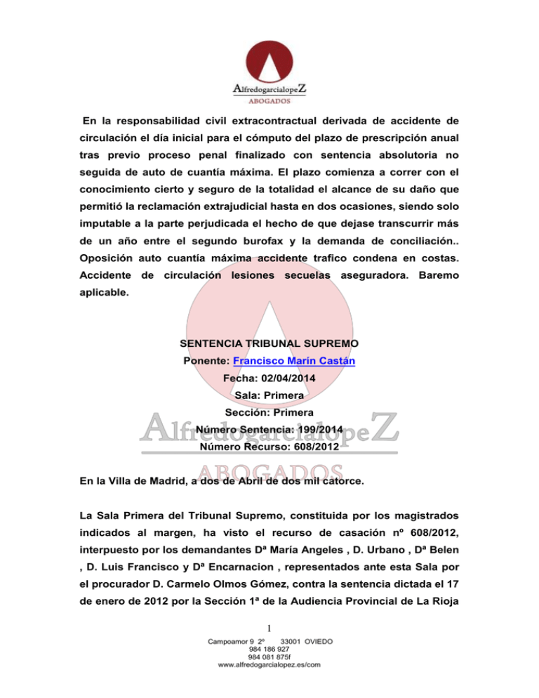 El accidente de tráfico y la responsabilidad civil