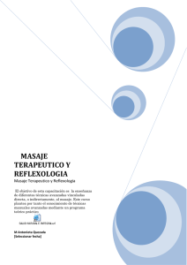 MASAJE TERAPEUTICO Y REFLEXOLOGIA