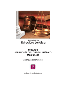 unidad i jerarquía del orden jurídico mexicano