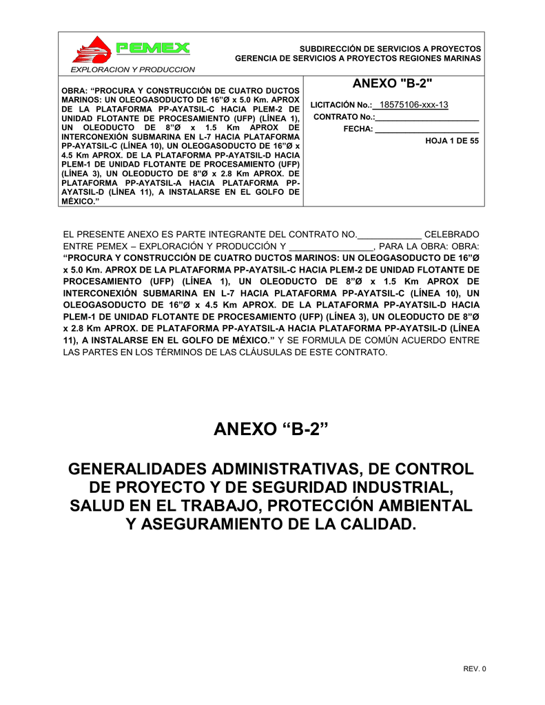 ANEXO B-2 - PEMEX Exploración Y Producción PEP