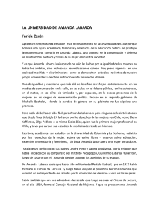 Amanda Labarca 2013 - Universidad de Chile