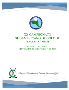 Programa XX Campeonato Sudamericano de Golf de Damas Senior