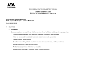 UNIVERSIDAD AUTÓNOMA METROPOLITANA  UNIDAD AZCAPOTZALCO División de Ciencias Básicas e Ingeniería